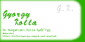 gyorgy kolla business card